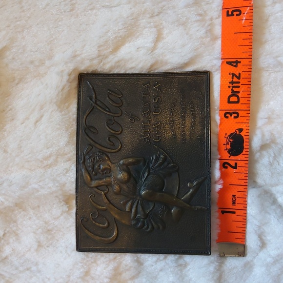 VTG Coca-Cola Trans-Pan San Fran Expo Swinging Dancer Brass belt buckle - Picture 7 of 8